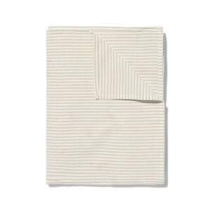HEMA HEMA Tafelkleed Katoen 140x240 Beige Streep (zand)