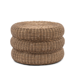 Rivièra Maison Hocker 'Macaron' Rustic Rattan, 60cm