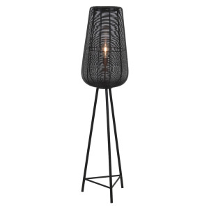Light & Living Vloerlamp 'Adeta' mat zwart, 147cm hoog