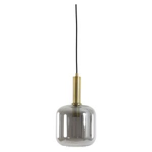 Light & Living Hanglamp 'Lekar' Ø16cm, Antiek Brons/Smoke