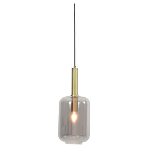 Light & Living Hanglamp 'Lekar' 1-lamps, kleur Antiek Brons/Smoke