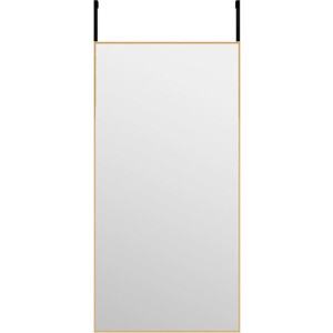 vidaXL - Deurspiegel - 40x80 - cm - glas - en - aluminium - goudkleurig