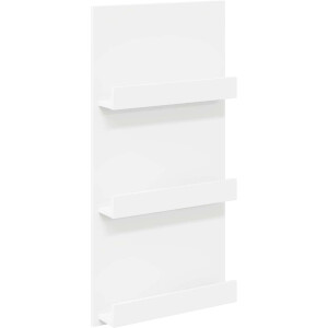 vidaXL - Tijdschriftenrek - met - plank - Wit - 51 - x - 11 - x - 102 - cm - Bewerkt - hout