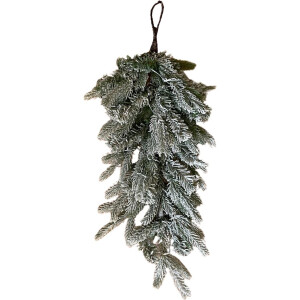Decoratie kunsttak kerst toef nobilis sneeuw groen wit led 60cm | 408347 | Home Sweet Home