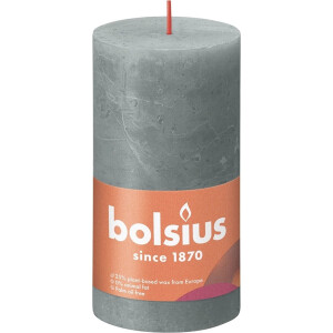 Bolsius Stompkaars Eucalyptus Green Ø68 mm - Hoogte 13 cm - Grijs/Groen - 60 Branduren