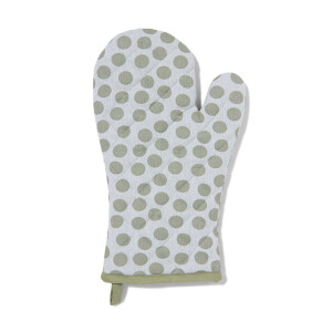 HEMA HEMA Ovenwant 32x20 Groene Stippen (groen)