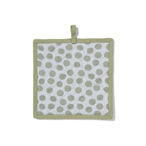 HEMA HEMA Pannenlap 21x21 Groene Stippen (groen)