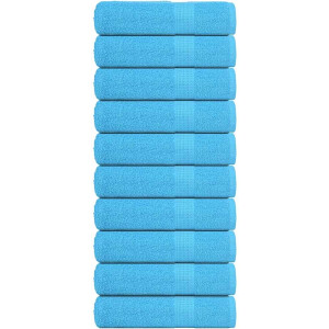 vidaXL - Douchehanddoeken - 10 - st - 70x140 - cm - 360 - g/m² - 100% - katoen - turquoise