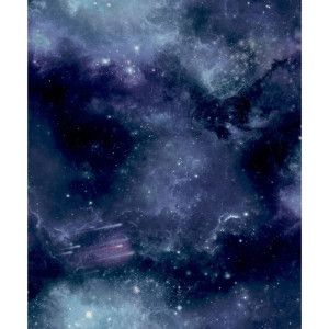 Noordwand Good Vibes Behang Galaxy with Stars zwart en paars