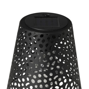 Solar tuinlamp op voet - zwart - ø13x28 cm