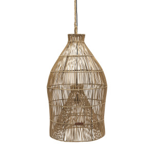 Hanglamp Rustic Rattan Fishing Basket