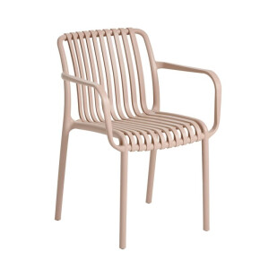 Stapelbare tuinstoel Lea - beige - 80x58x55 cm