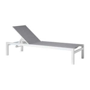 Ligbed Sevilla - grijs - 70x30x190 cm