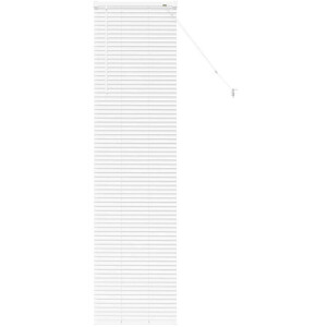 vidaXL - Venetiaanse - Jaloezieën - met - gordijnen - Wit - 175 - x - 45 - cm - Aluminium