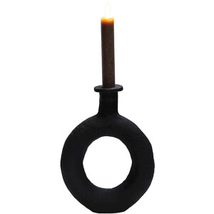 Kandelaar Rocha | Small | Zwart | L16 x B4 x H21 cm