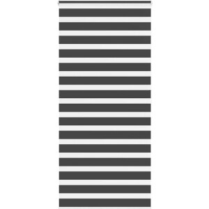 vidaXL - Zebra - rolgordijn - 95x200 - cm - stofbreedte - 90,9 - cm - zwart