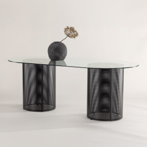 Nohr Ovale Eettafel 'Diandrea' Glas, 200 x 100cm