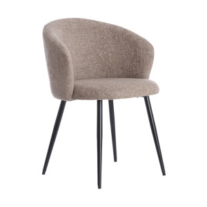 Light & Living Eetkamerstoel 'Radaja' Chenille, kleur Taupe