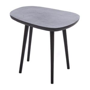 Light & Living Bijzettafel 'Puno' 48 x 32cm, kleur Mat Zwart