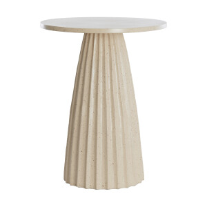 Light & Living Ronde Bijzettafel 'Veglia' 40cm, kleur Zand