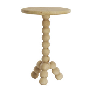 Light & Living Ronde Bijzettafel 'Veglio' Mangohout, kleur Naturel