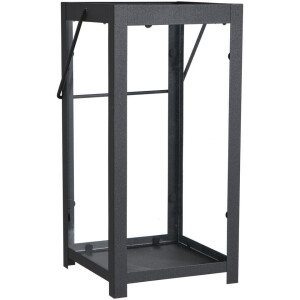 1+1 Gratis Leen Bakker - Lantaarn Lasio - 31x15,5x16,5 Cm - Metaal - Zwart - 16.5x15.5x31 Cm