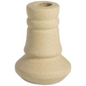 1+1 Gratis Leen Bakker - Kandelaar Malmo Licht Bruin - 10xØ7 Cm - Keramiek - Bruin#Crème