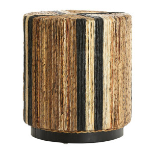 Light & Living Poef 'Yuturi' Bananenblad, kleur Bruin