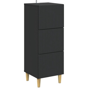 vidaXL - Ladekast - Zwart - 33 - x - 34,5 - x - 90 - cm - Bewerkt - hout