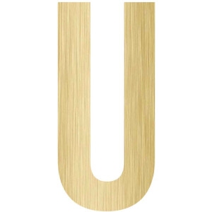 MDF Letter U, creatief, knutselen, deco, 1 stuk, 6mm mdf 20cm