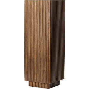 Light & Living houten zuil GATURA in donkerbruin met glas – 35x35x100 cm