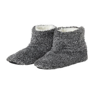 Pantoffels gemeleerd - donkergrijs - maat 41-42