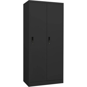 vidaXL - Kledingkast - 80x50x180 - cm - staal - antracietkleurig