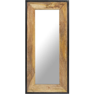 vidaXL - Spiegel - 110x50 - cm - massief - mangohout
