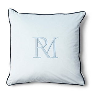 Kussenhoes RM Monogram Milo, Blauw