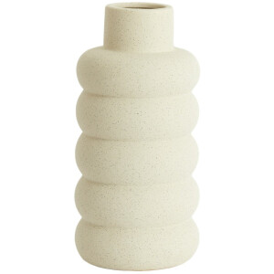 Light & Living Vaas Triota - Wit - Ø20x42cm - Keramiek - - Bloemenvaas - Woondecoratie - Decoratieve vaas voor woonkamer of slaapkamer - Kerstcadeau - Cadeau voor hem - Cadeau voor haar - Kerstdecoratie