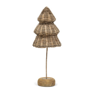 Rattan Decoratiebeeldje Lovely Christmas Tree