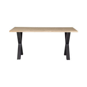 WOOOD Boomstam Eettafel 'Tablo' met X-poot, 160 x 90cm