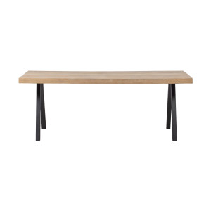 WOOOD Eettafel 'Tablo' Mangohout, met 2-standen poot, 180 x 90cm