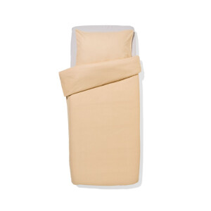 HEMA HEMA Dekbedovertrek 140x200/220cm Flanel Strepen Beige (beige)