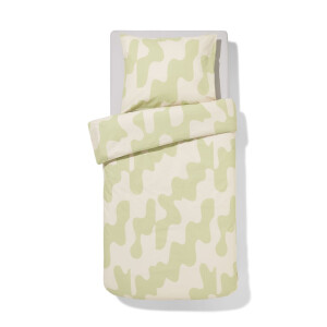 HEMA HEMA Dekbedovertrek 140x200/220cm Zacht Katoen Lijnen (groen)