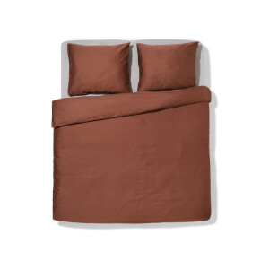 HEMA HEMA Dekbedovertrek 240x200/220cm Hotel Katoen Satijn Bruin (bruin)