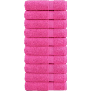 vidaXL - Badhanddoeken - SOLUND - 10 - st - 600 - g/m² - 70x140 - cm - roze