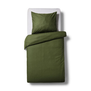 HEMA HEMA Dekbedovertrek 140x200/220cm Zacht Katoen Mosgroen (groen)