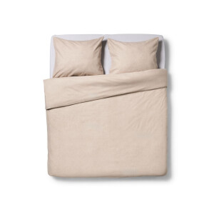 HEMA HEMA Dekbedovertrek 200x200/220cm Flanel Melange Greige (grijs)