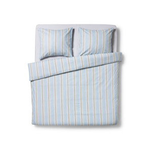 HEMA HEMA Dekbedovertrek 200x200/220cm Flanel Strepen Blauw (blauw)