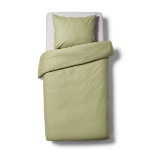 HEMA HEMA Dekbedovertrek 140x200/220cm Flanel Lijnen Groen (groen)