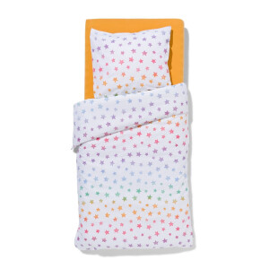 HEMA HEMA Peuterdekbedovertrek 120x150cm Zacht Katoen Sterren (multi)
