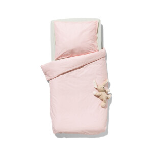 HEMA HEMA Peuterdekbedovertrek 120x150cm Zacht Katoen Lichtroze (roze)