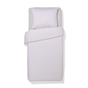 HEMA HEMA Dekbedovertrek 140x200/220cm Zacht Katoen Strepen Beige (beige)